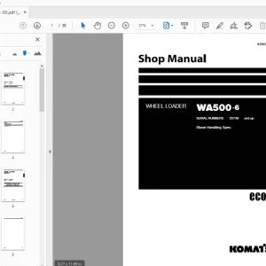 KOMATSU WA500-6 WHEEL LOADER SHOP MANUAL SEN05647-00 - PDF DOWNLOAD
