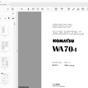 KOMATSU WA70-1 SHOP MANUAL SEBM04150104 - PDF DOWNLOAD