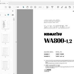 KOMATSU WA800-1,2 SHOP MANUAL SEBM04280113 - PDF DOWNLOAD
