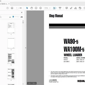 KOMATSU WA90-5 WA100M-5 WHEEL LOADER SHOP MANUAL VEBM270100 - PDF DOWNLOAD