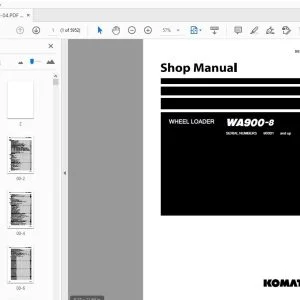 KOMATSU WA900-8 WHEEL LOADER SHOP MANUAL SEN06740-04 - PDF DOWNLOAD