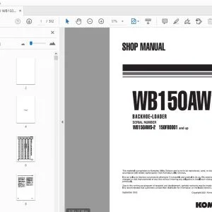 KOMATSU WB150AWS-2 BACKHOE-LOADER SHOP MANUAL WEBM003301 - PDF DOWNLOAD