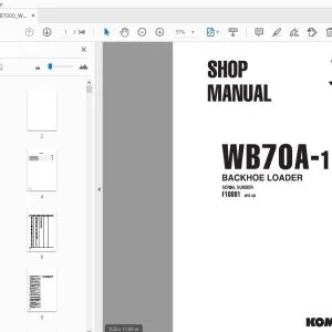 KOMATSU WB70A-1 BACKHOE LOADER SHOP MANUAL WEBMWB7000 - PDF DOWNLOAD
