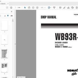 KOMATSU WB93R-5 BACKHOE LOADER SHOP MANUAL - PDF DOWNLOAD