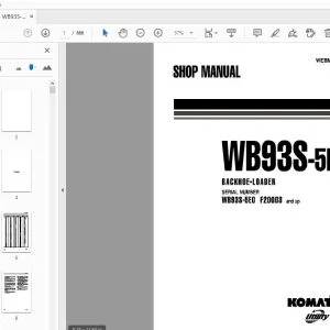KOMATSU WB93S-5E0 BACKHOE-LOADER SHOP MANUAL WEBM008301 - PDF DOWNLOAD
