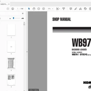 KOMATSU WB97R-2 BACKHOE-LOADER SHOP MANUAL WEBM001001 - PDF DOWNLOAD