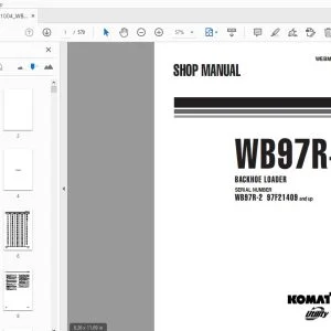 KOMATSU WB97R-2 BACKHOE LOADER SHOP MANUAL WEBM001004 - PDF DOWNLOAD