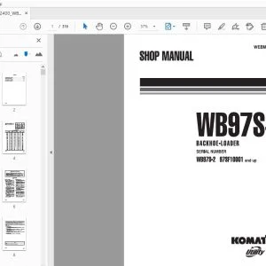 KOMATSU WB97S-2 BACKHOE LOADER SHOP MANUAL WEBM002400 - PDF DOWNLOAD