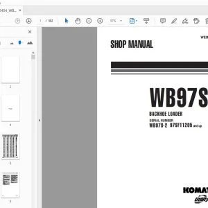 KOMATSU WB97S-2 BACKHOE LOADER SHOP MANUAL WEBM002404 - PDF DOWNLOAD
