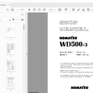 KOMATSU WD500-3 SHOP MANUAL SEBMW00300 - PDF DOWNLOAD