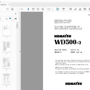 KOMATSU WD500-3 SHOP MANUAL SEBMW00300 - PDF DOWNLOAD