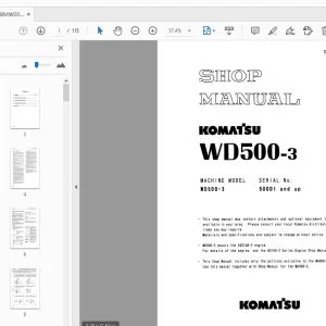 KOMATSU WD500-3 SHOP MANUAL SEBMW00300 - PDF DOWNLOAD