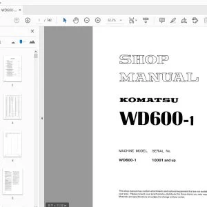 KOMATSU WD600-1 SHOP MANUAL SEBM041E0104 - PDF DOWNLOAD