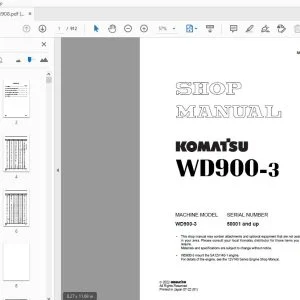 KOMATSU WD900-3 SHOP MANUAL SEBM036908 - PDF DOWNLOAD