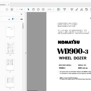 KOMATSU WD900-3 WHEEL DOZER SHOP MANUAL SEBMW00601 - PDF DOWNLOAD