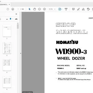 KOMATSU WD900-3 WHEEL DOZER SHOP MANUAL SEBMW00601 - PDF DOWNLOAD