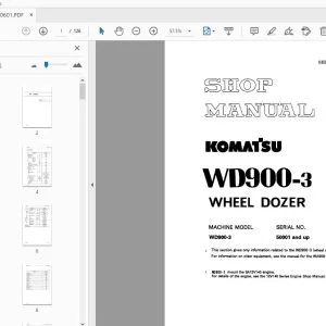 KOMATSU WD900-3 WHEEL DOZER SHOP MANUAL SEBMW00601 - PDF DOWNLOAD