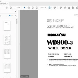 KOMATSU WD900-3 WHEEL DOZER SHOP MANUAL SEBMW00601 - PDF DOWNLOAD