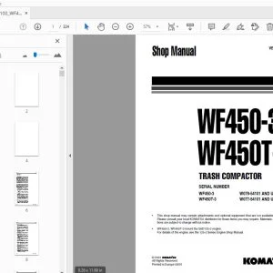 KOMATSU WF450-3 WF450T-3 TRASH COMPACTOR SHOP MANUAL VEBM080100 - PDF