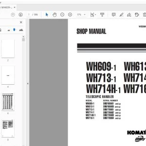KOMATSU WH609-1 WH613-1 WH713-1 WH714-1 WH714H-1 WH716-1 TELESCOPIC HANDLER SHOP MANUAL WEBM005700 - PDF DOWNLOAD