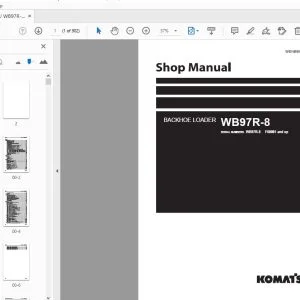 KOMATSU XWB97R-8 BACKHOE LOADER SHOP MANUAL WENBM00260 - PDF DOWNLOAD