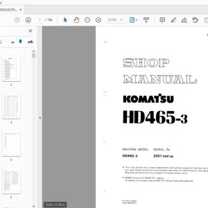 KOMATSU HD465-3 SHOP MANUAL SEBM0569S308 - PDF DOWNLOAD