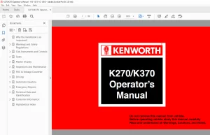 Kenworth Truck K270/K370 OPERATOR'S MANUAL - PDF DOWNLOAD