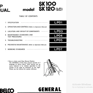 Kobelco SK100 SK120 LC Hydraulic Excavator S5LP0004E Shop Manual PDF