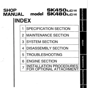 Kobelco SK450(LC) VI SK480(LC) VI Excavator Shop Manual PDF