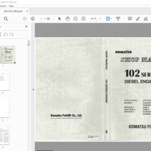 Komatsu 102 Series Diesel Engine Shop Manual 6D102E-BE4 PDF