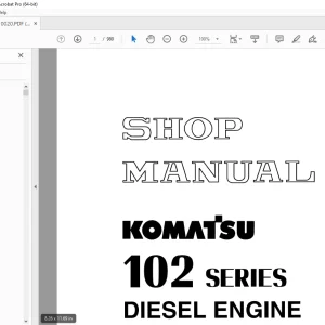 Komatsu 102 Series Diesel Engine Shop Manual SEBM010020 PDF