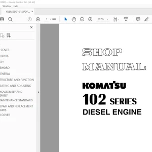 Komatsu 102 Series Diesel Engine Shop Manual YEBM200101 PDF