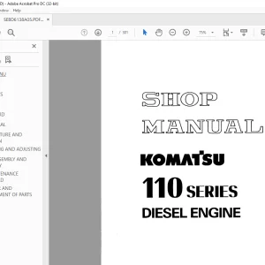 Komatsu 110 SERIES DIESEL ENGINE Shop Manual SEBE6138A05  PDF