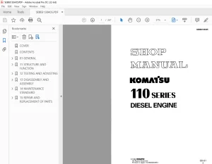 Komatsu 110 SERIES DIESEL ENGINE Shop Manual SEBE6138A05 - PDF