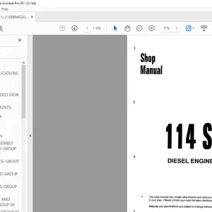 Komatsu 114 Series Diesel Engine Shop Manual SEBM020400 - PDF DOWNLOAD