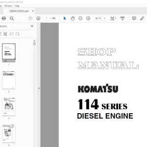 Komatsu 114 Series Diesel Engine Shop Manual SEBM030800 PDF