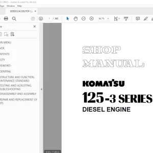 Komatsu 125-3 Series Diesel Engine Shop Manual SEBM024208 - PDF DOWNLOAD 