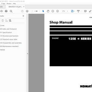 Komatsu 125E-6 Series Engine Shop Manual SEN05624-05 PDF