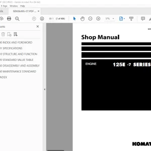 Komatsu 125E-7 Series Engine Shop Manual SEN06495-07 - PDF DOWNLOAD 