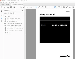 Komatsu 125E-7 Series Engine Shop Manual SEN06495-11 - PDF DOWNLOAD