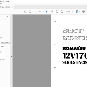 Komatsu 12V170-1 Series Engine Shop Manual SEBE61800105 - PDF DOWNLOAD