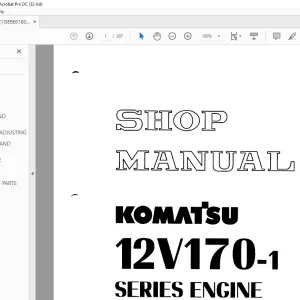 Komatsu 12V170-1 Series Engine Shop Manual SEBE61800105 - PDF DOWNLOAD