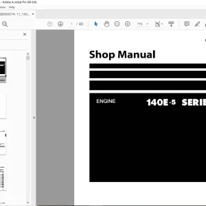 Komatsu 140E-5 Series Engine Shop Manual SEN00074-11 PDF