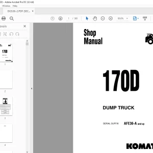 Komatsu 170D Dump Truck Shop Manual D536-2 - PDF DOWNLOAD