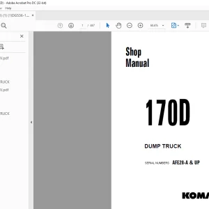 Komatsu 170D Dump Truck Shop Manual DG536-1 - PDF DOWNLOAD