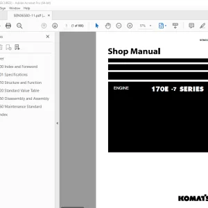 Komatsu 170E-7 Series Engine Shop Manual SEN06580-11 - PDF DOWNLOAD 