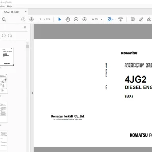 Komatsu 4JG2 Diesel Engine (BX) Shop Manual - PDF DOWNLOAD 