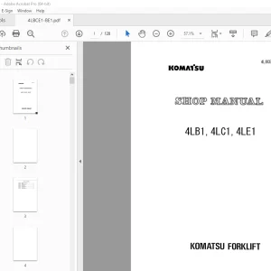 Komatsu 4LB1 4LC1 4LE1 Forklift Shop Manual - PDF DOWNLOAD 