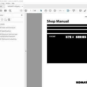 Komatsu 67E-2 Series Engine Shop Manual SEN04473-00 PDF  