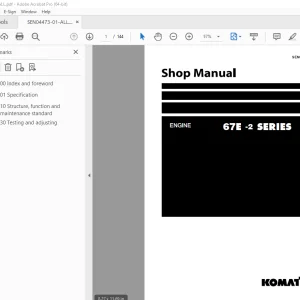 Komatsu 67E-2 Series Engine Shop Manual SEN04473-01 PDF